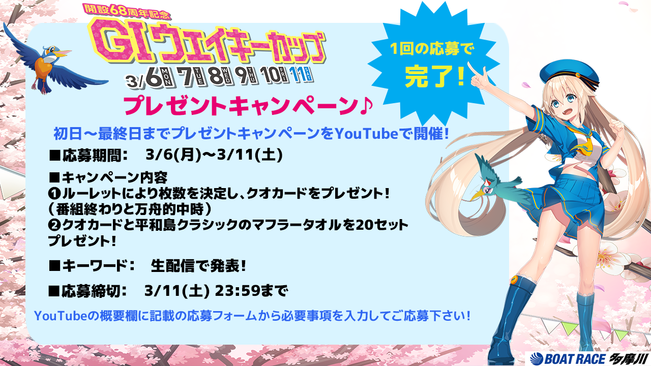 GⅠウェイキーカップ開設６８周年記念